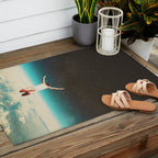 Falling with a hidden smile Outdoor Rug Gallery Image 2