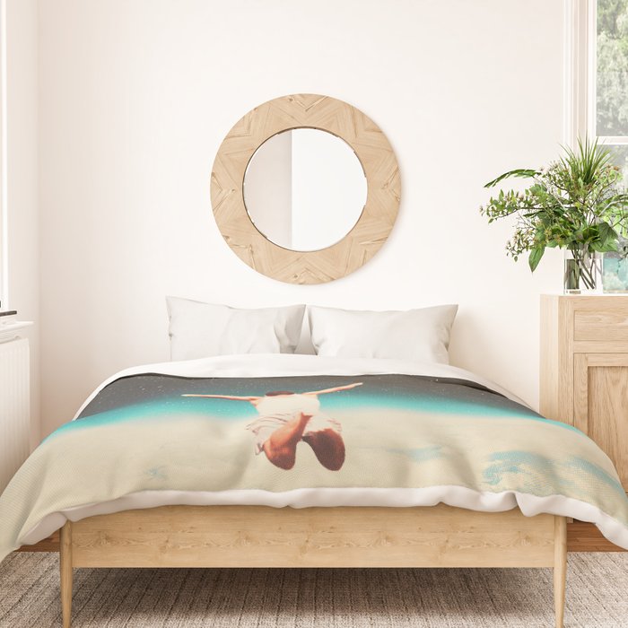Falling with a hidden smile Duvet Cover Gallery Image 3