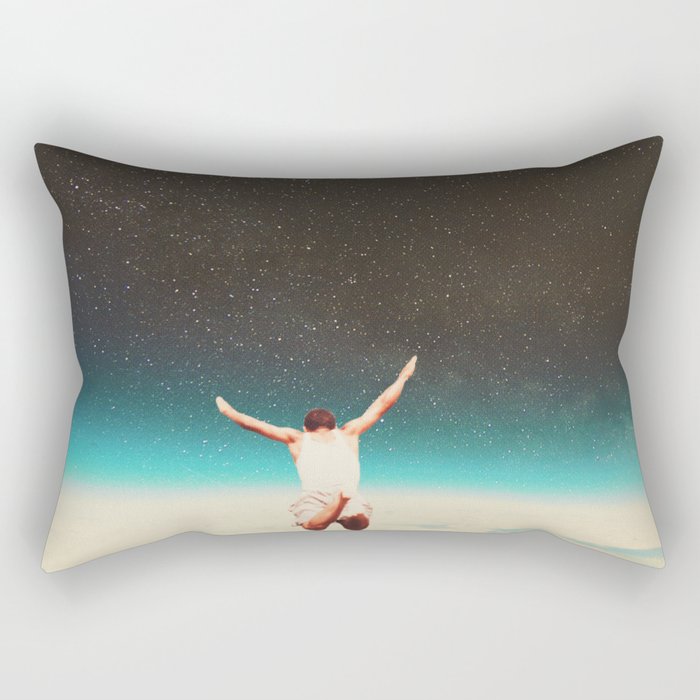 Falling with a hidden smile Rectangular Pillow Gallery Image 1