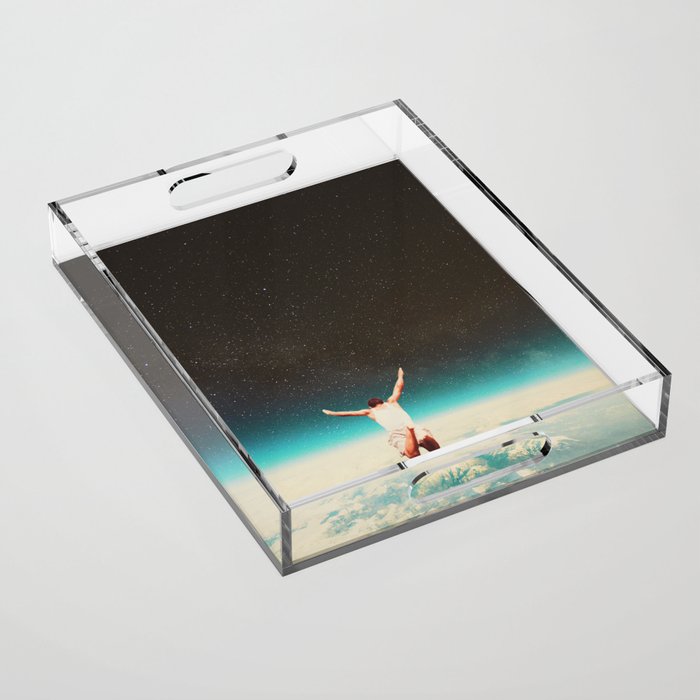 Falling with a hidden smile Acrylic Tray Gallery Image 1