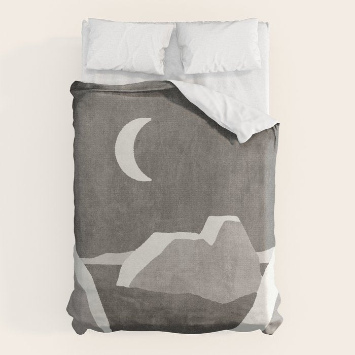 LANDSHAPES / Arctic - Night Duvet Cover Gallery Image 6
