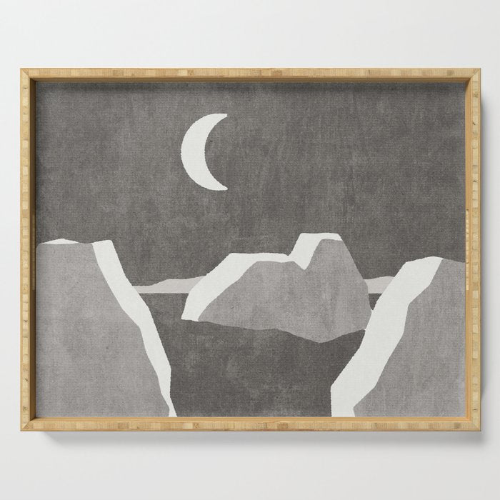 LANDSHAPES / Arctic - Night Serving Tray Gallery Image 1