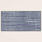 Abstract Stripes Pattern, Indigo, Navy Blue Desk Mat Gallery Image 3
