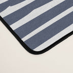 Abstract Stripes Pattern, Indigo, Navy Blue Desk Mat Gallery Image 4