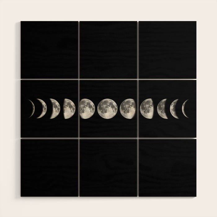 moon phases Wood Wall Art Gallery Image 1