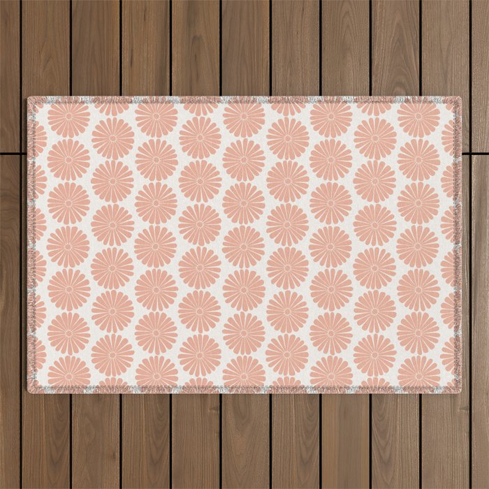 Floral Daisy Pattern XXXVIII Outdoor Rug Gallery Image 1