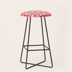 Retro Daisy Flower Checker in Red Stool Gallery Image 1