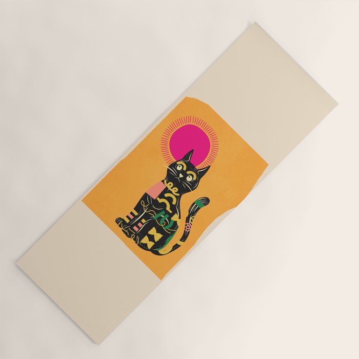 Very Happy Abstract Cat 4 Yoga Mat Gallery Image 1