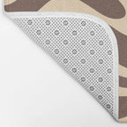 Modern Retro Liquid Swirl Abstract Pattern in Brown Bath Mat Gallery Image 2