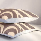 Modern Retro Liquid Swirl Abstract Pattern in Brown Pillow Sham Gallery Image 3