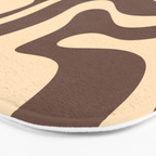 Modern Retro Liquid Swirl Abstract Pattern in Brown Bath Mat Gallery Image 3