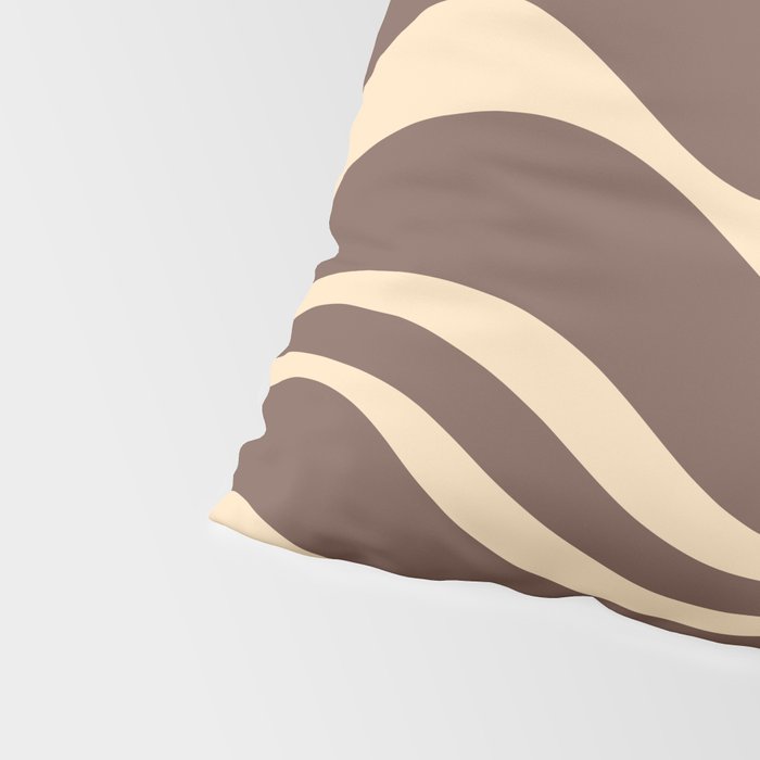 Modern Retro Liquid Swirl Abstract Pattern in Brown Pillow Sham Gallery Image 4