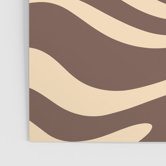 Modern Retro Liquid Swirl Abstract Pattern in Brown Poster Gallery Image 3
