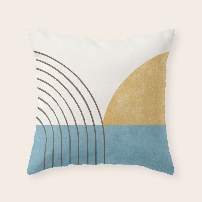 Sunny Ocean Horizon Throw Pillow Gallery Image 6