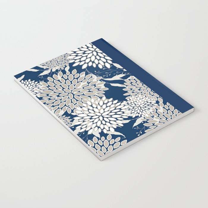 Leaves and Blooms, Blue and Gray Notebook Gallery Image 3