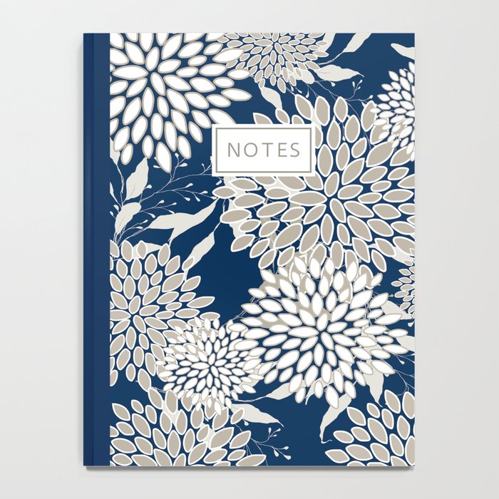 Leaves and Blooms, Blue and Gray Notebook Gallery Image 4