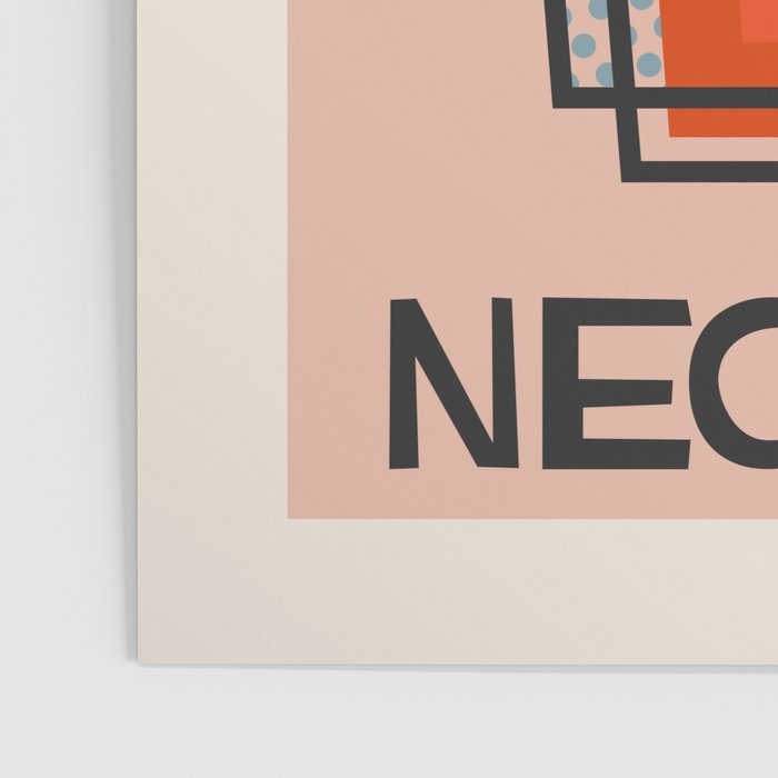 Retro Cocktail Print Negroni Pink Orange Poster Gallery Image 3