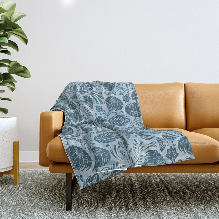 Arabella - Washed Indigo Throw Blanket Gallery Image 1