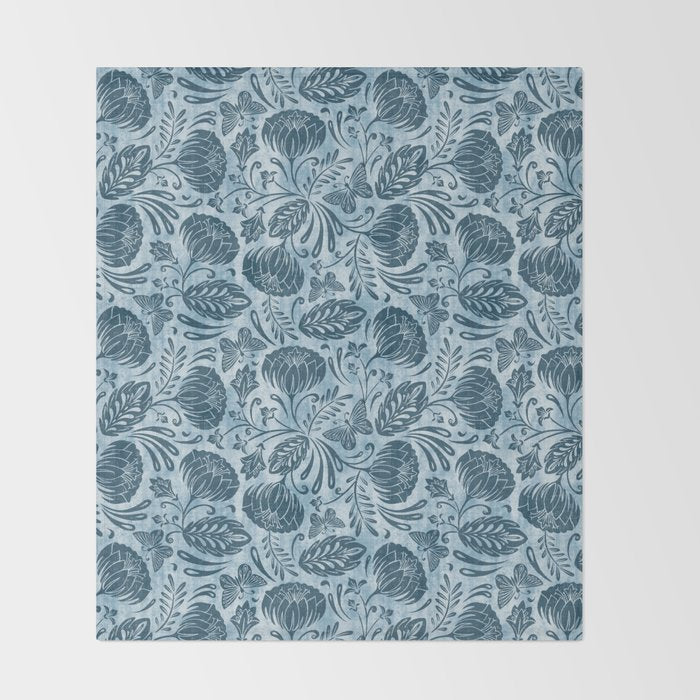 Arabella - Washed Indigo Throw Blanket Gallery Image 2