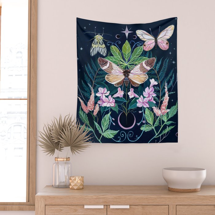Cicada Moon Wall Tapestry Gallery Image 2