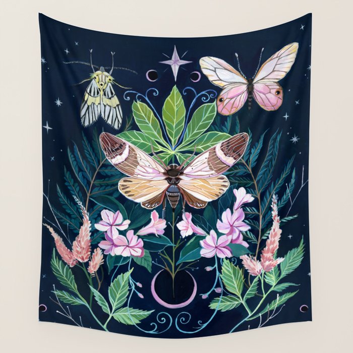 Cicada Moon Wall Tapestry Gallery Image 4