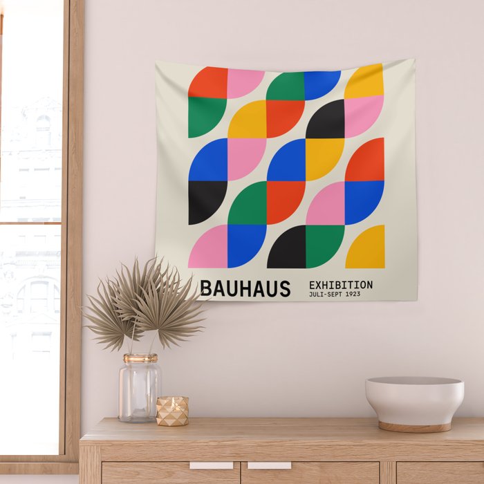 BAUHAUS 04: Exhibition 1923 | Mid Century Series  Wall Tapestry Gallery Image 2