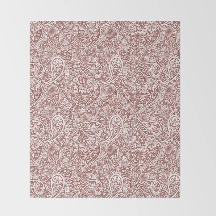 Underwater Paisley Elegance Throw Blanket Gallery Image 2
