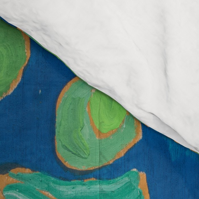 Coral Proteas on Blue Pattern Painting Comforter Gallery Image 4