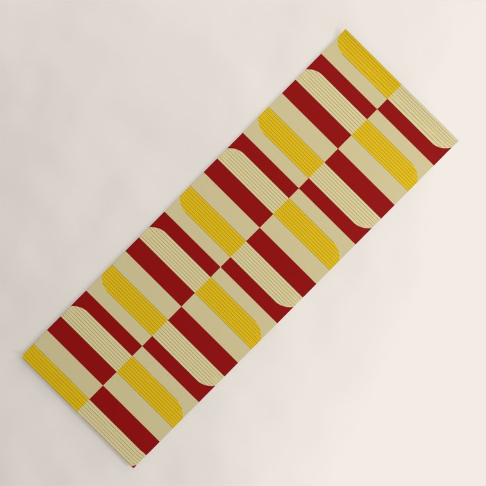 Marigold and Maple - Abstract Geometric Pattern Yoga Mat Gallery Image 1