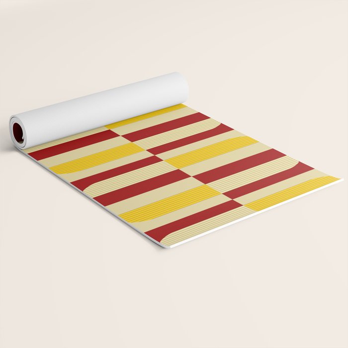 Marigold and Maple - Abstract Geometric Pattern Yoga Mat Gallery Image 2