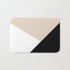 Black white and sand minimalist art Bath Mat Gallery Image 1