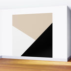 Black white and sand minimalist art Wall Mural Gallery Image 2