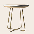 Black white and sand minimalist art Side Table Gallery Image 1