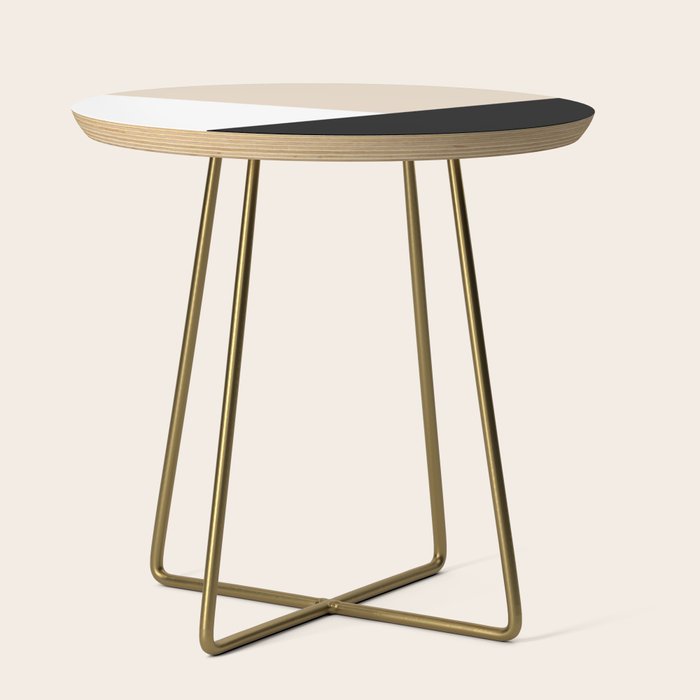 Black white and sand minimalist art Side Table Gallery Image 1