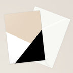 Black white and sand minimalist art Stationery Card Gallery Image 2