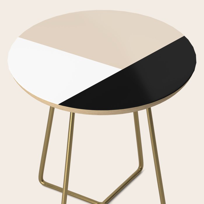 Black white and sand minimalist art Side Table Gallery Image 2