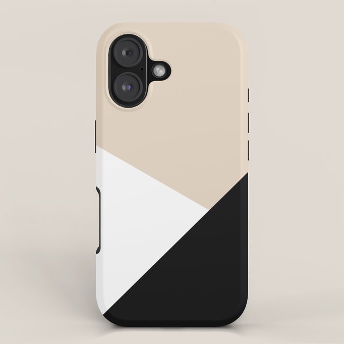 Black white and sand minimalist art iPhone Case Gallery Image 1