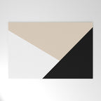Black white and sand minimalist art Welcome Mat Gallery Image 1