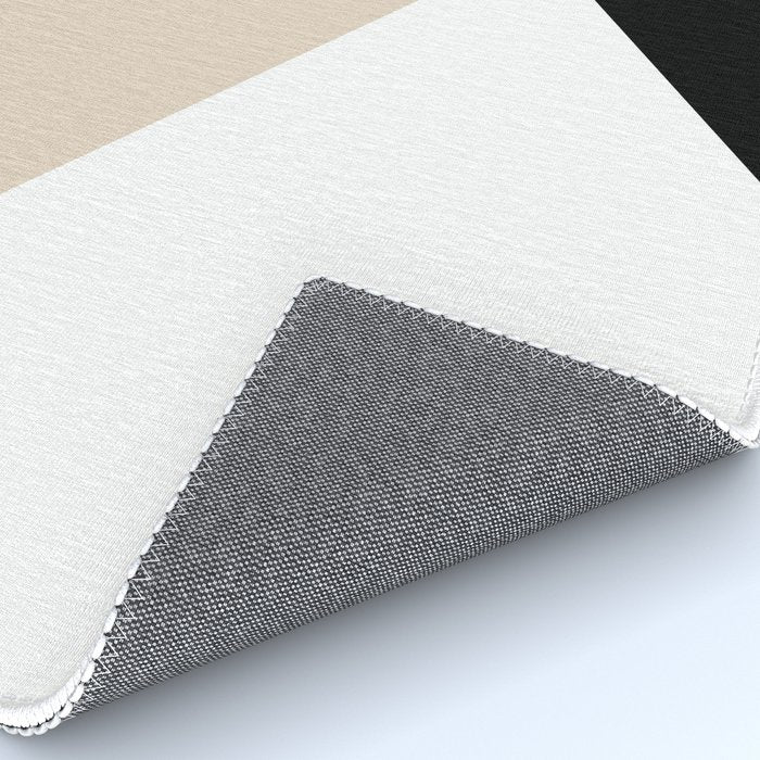 Black white and sand minimalist art Rug Gallery Image 4