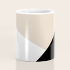 Black white and sand minimalist art Coffee Mug Gallery Image 4