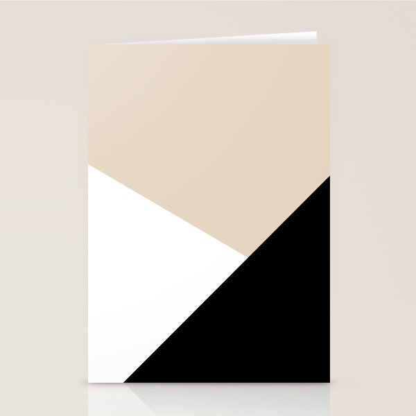 Black white and sand minimalist art Stationery Card Gallery Image 2