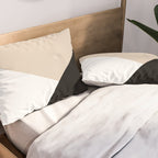 Black white and sand minimalist art Pillow Sham Gallery Image 2