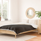 Black white and sand minimalist art Duvet Cover Gallery Image 2