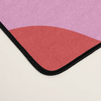 Retro Wavy Abstract Pattern in Red & Pink Desk Mat Gallery Image 4