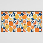 Citrus Fruits - Blue and Orange Desk Mat Gallery Image 3