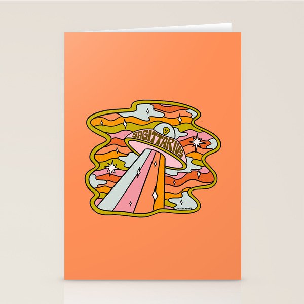 Sagittarius UFO Stationery Card Gallery Image 2