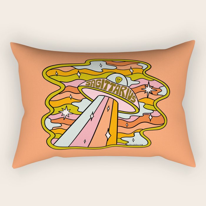 Sagittarius UFO Rectangular Pillow Gallery Image 1