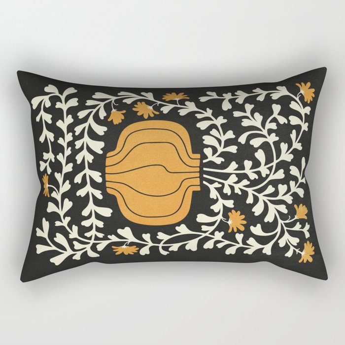 Golden Vase | Summer Bloom: Matisse Night Edition Rectangular Pillow Gallery Image 2