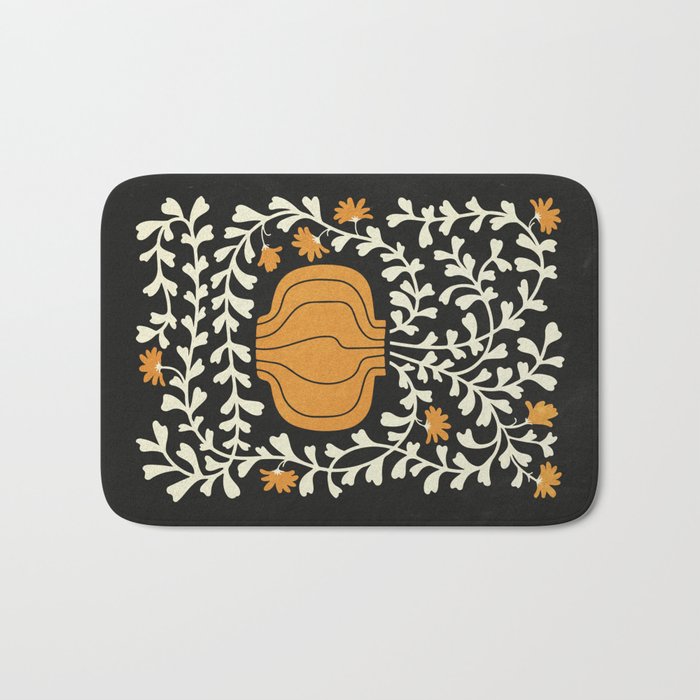 Golden Vase | Summer Bloom: Matisse Night Edition Bath Mat Gallery Image 1