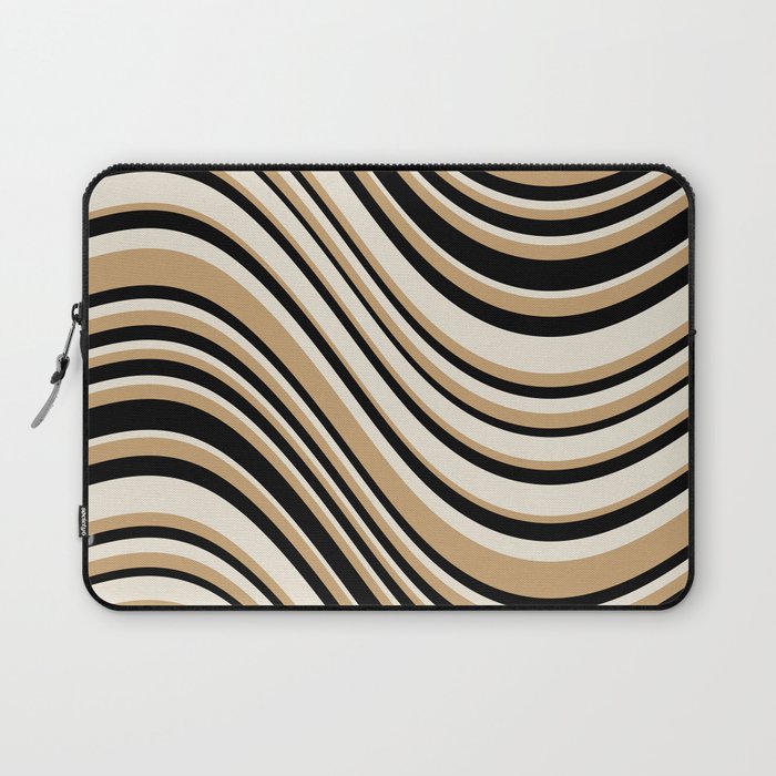 Wavy Stripes VII - Neutral Vintage Laptop Sleeve Gallery Image 1